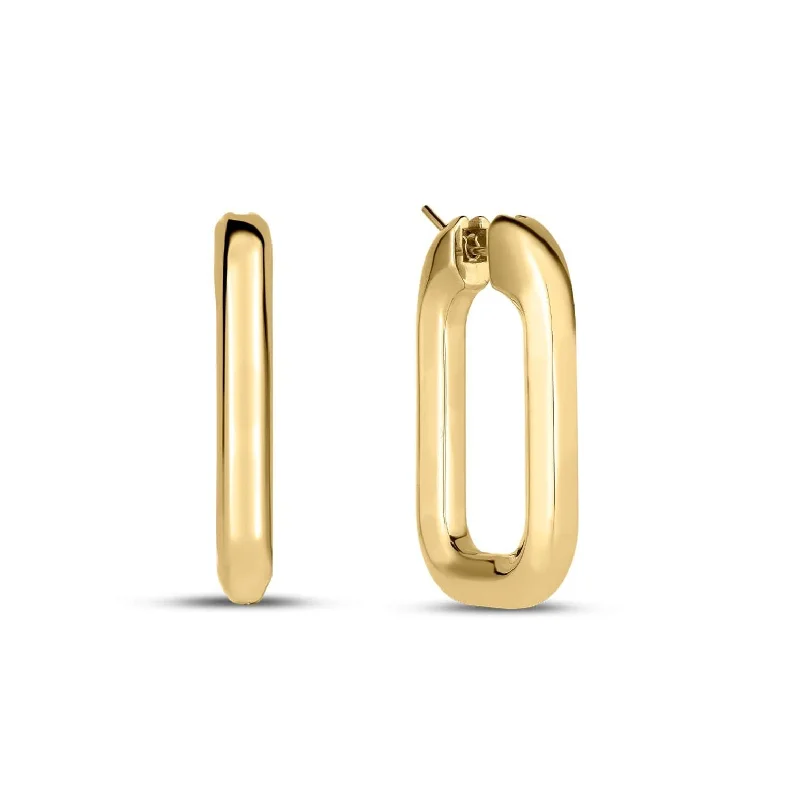 ROBERTO COIN Medium Square Hoops